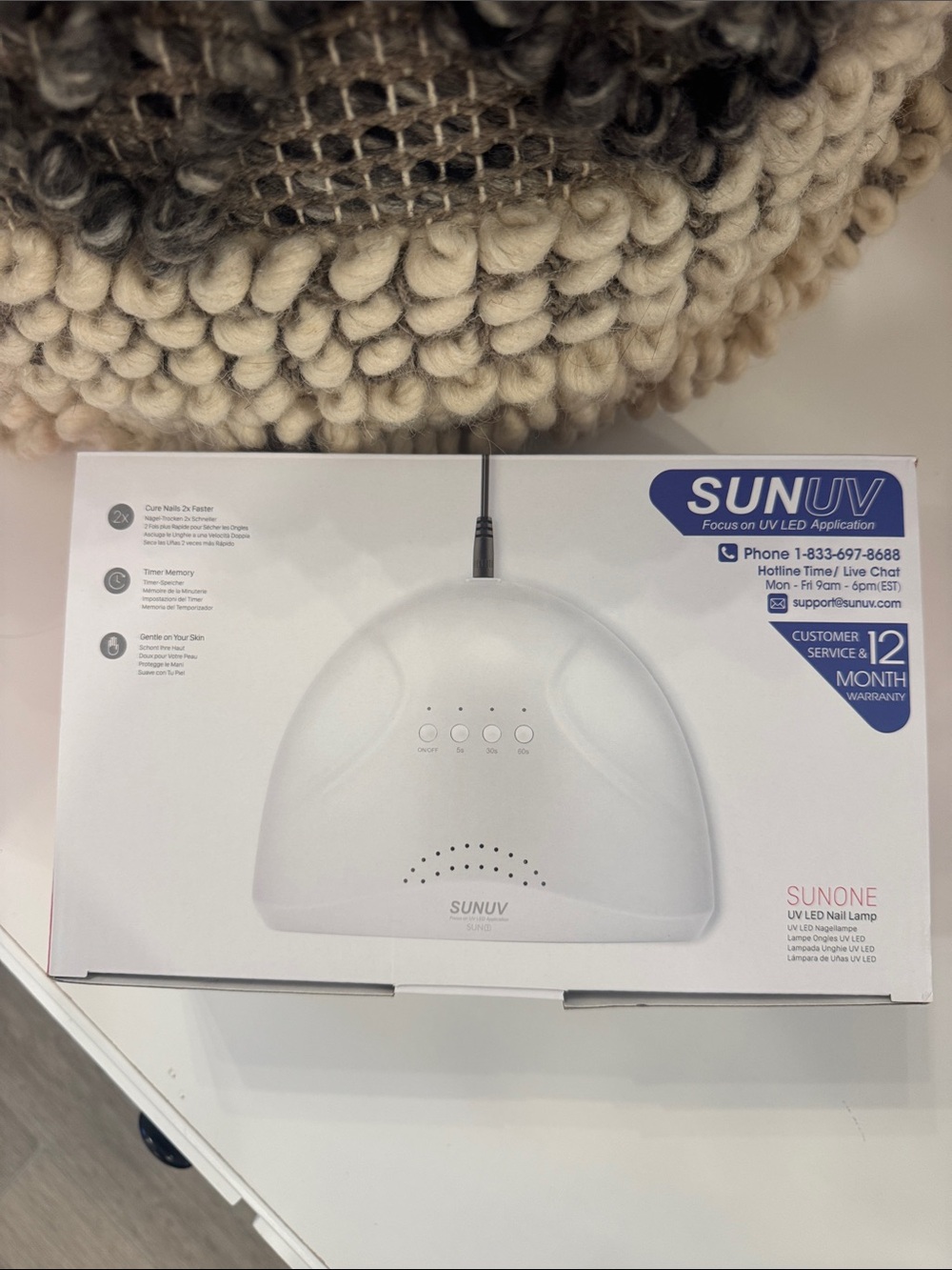 SUNUV White UV/LED Nail Lamp for Professional Gel Curing